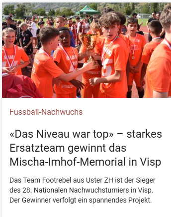 Mischa Imhof Turnier Talentschmiede