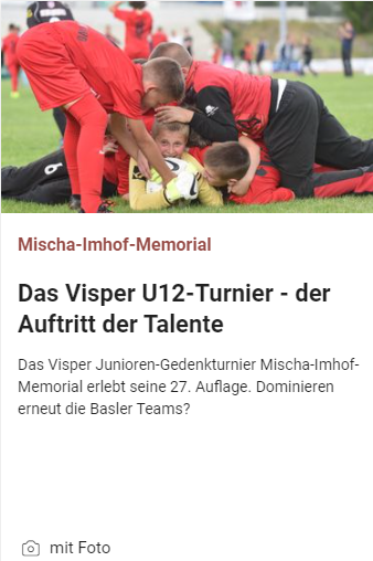 Mischa Imhof Turnier Talentschmiede