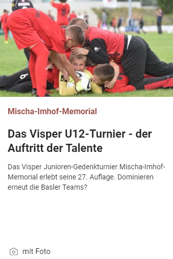 Mischa Imhof Turnier Talentschmiede